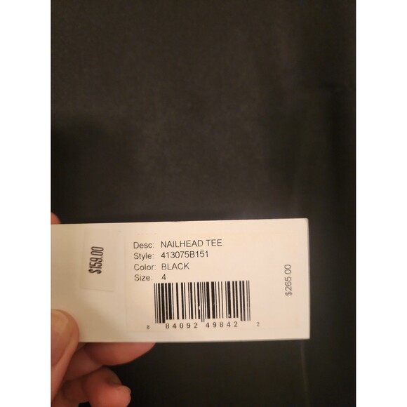 Rebecca Taylor "Nailhead" Black Rhinestone Sleeve Silk Shortsleeve Top Sz 4 NWT - Picture 6 of 10